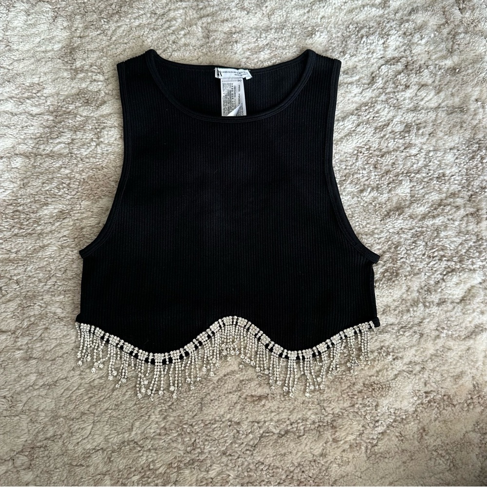 Zara Bedazzled Crop Top